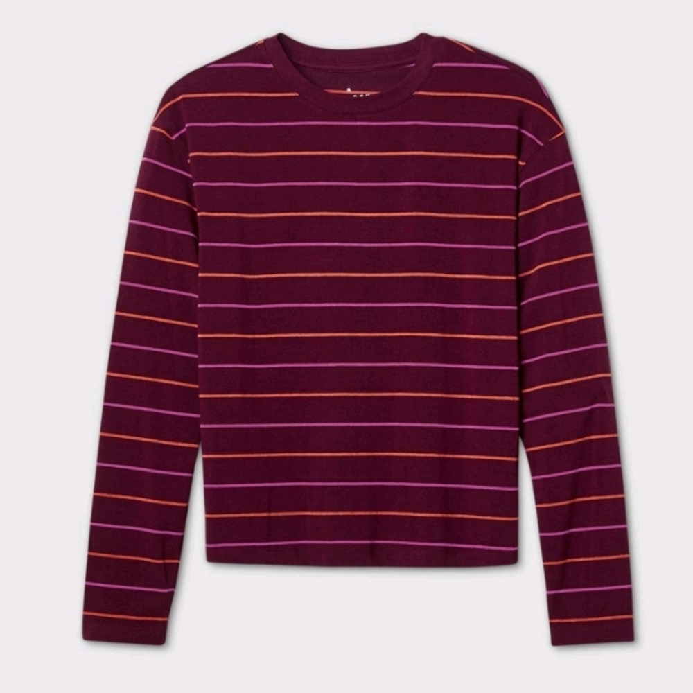 Women's Striped Long Sleeve T-Shirt / A New Day